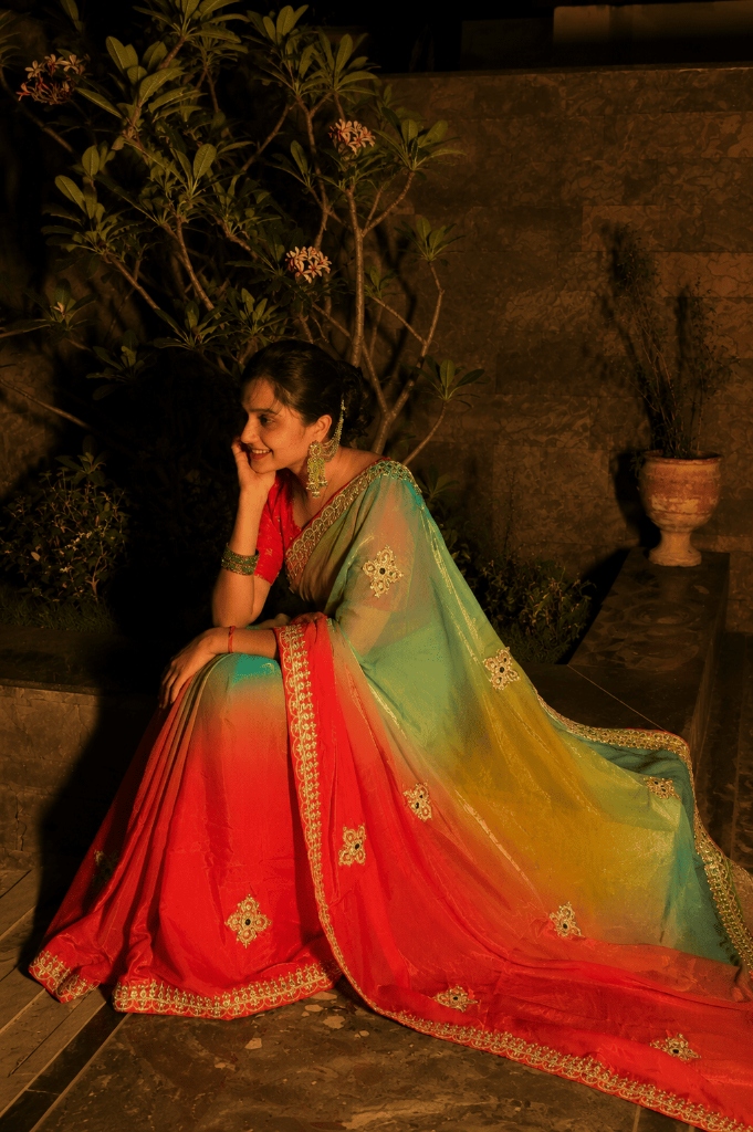 Ombre Silk Saree Reel Cover